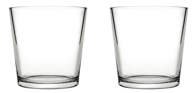 2x Glass Orchid Flower Pot. Clear Plain Design Classic Round Vase. Decorative Pot.