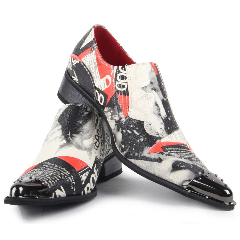 Marilyn Monroe Print Slip On Metal Cap Toe - Retro.