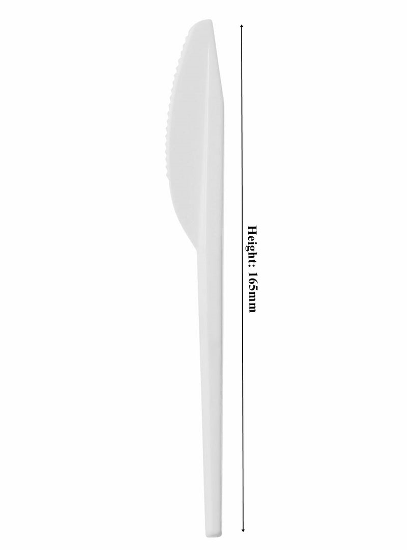 Go-Pak Edenware Plastic White Disposable Knife. (Box of 1000) ( 165 mm )