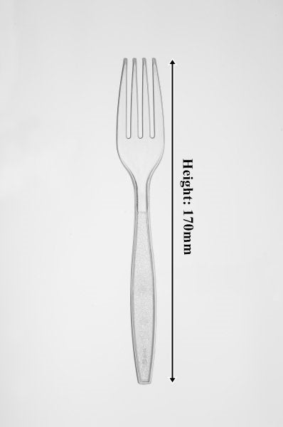 Go-Pak Edenware Heavy Weight Extra Strong Plastic Clear Disposable Fork(1000pcs)