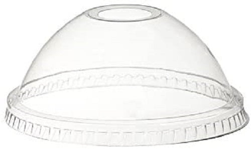 Go-Pak Smoothie Cup Domed Lid with Hole. (12 oz) (95 mm) (Box of 1000)