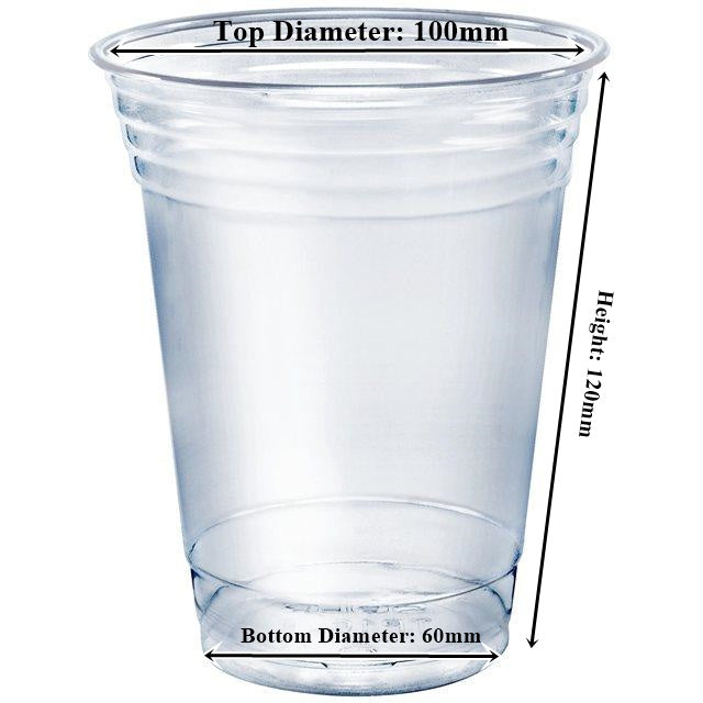 Go-Pak Plastic Cold Smoothie Beverage Clear Cups. (16oz) (Box of 1000)