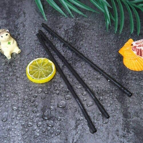 Black Bendy Drinking Cocktail Straws. Biodegradable. (10000 Pieces) (195 x 5 mm)