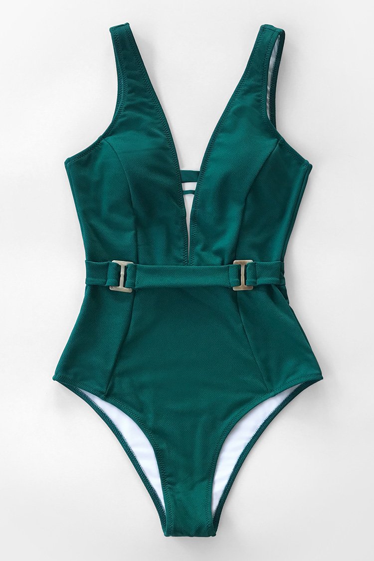 Women's Stunning Green One Piece Swimsuit.