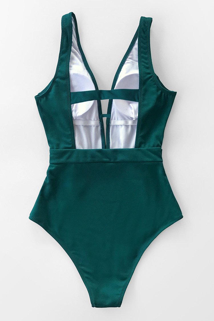 Women's Stunning Green One Piece Swimsuit.