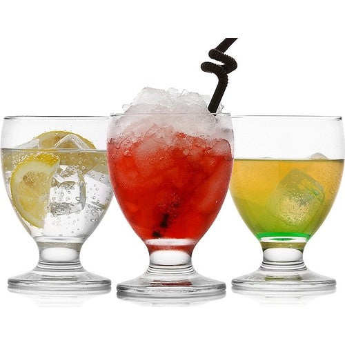 Brandy Glasses. Cognac Snifter. Short Stemmed Glass. (Pack of 6) (290 cc/ml)