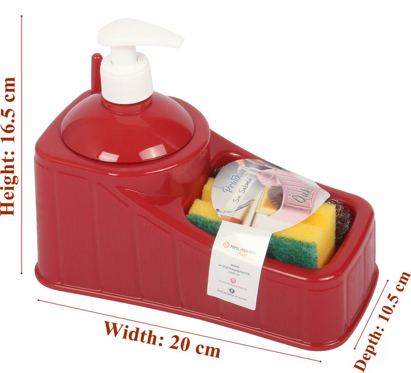 Soap Dispenser with Sponge and Steel Scourer & Multipurpose Organizer Tub Set.