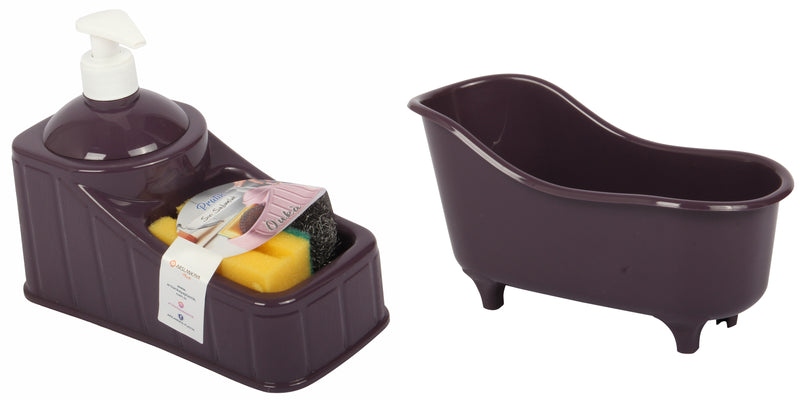 Soap Dispenser with Sponge and Steel Scourer & Multipurpose Organizer Tub Set.