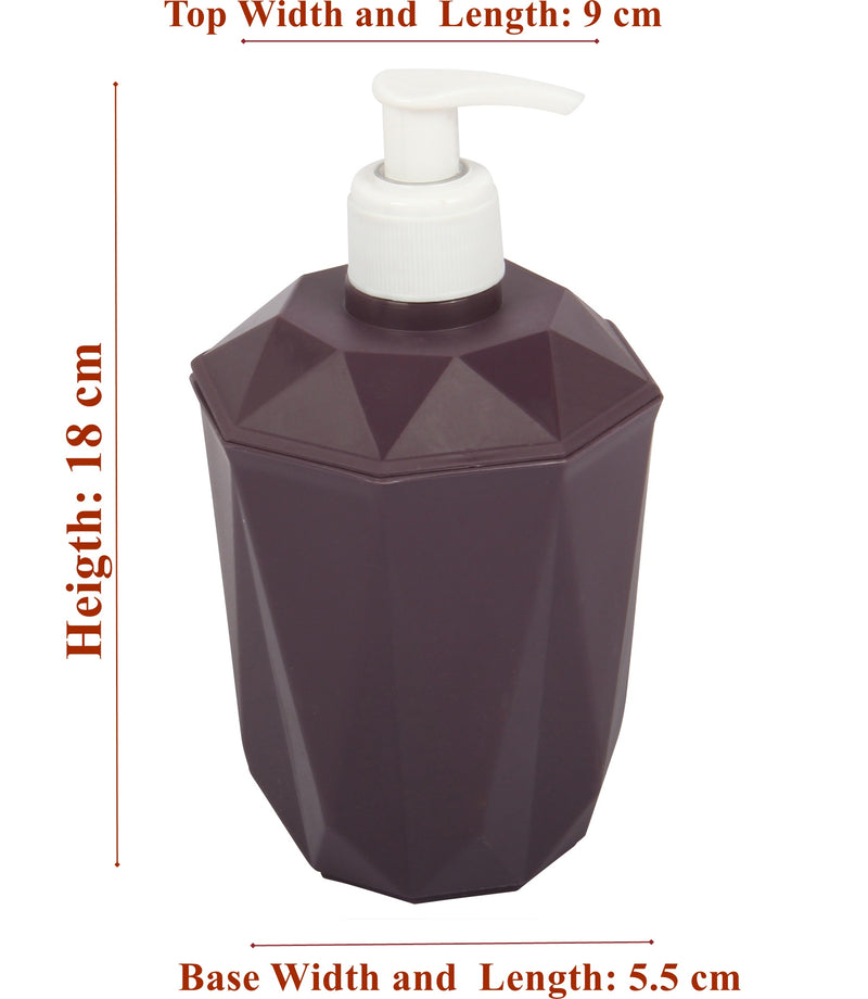 Strong Plastic Bathroom Soap Dispenser & Toothbrush Holder Set. (Purple)
