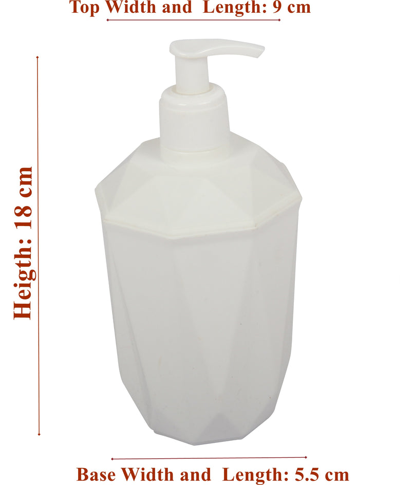 Strong Plastic Bathroom Soap Dispenser & Toothbrush Holder Set. (White)