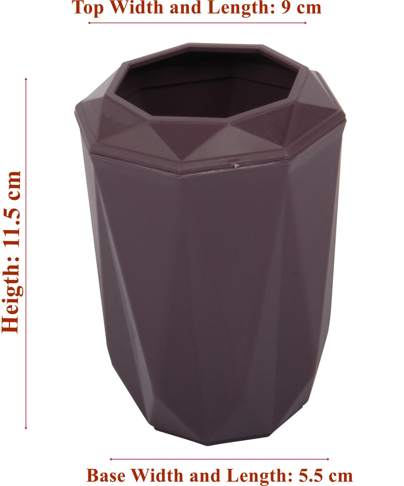 Strong Plastic Bathroom Soap Dispenser & Toothbrush Holder Set. (Purple)