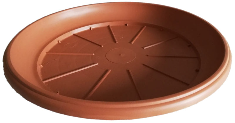 Decorative Flower Plant Pot and Saucer. Round Flat Pot Planter. (6 Sizes).