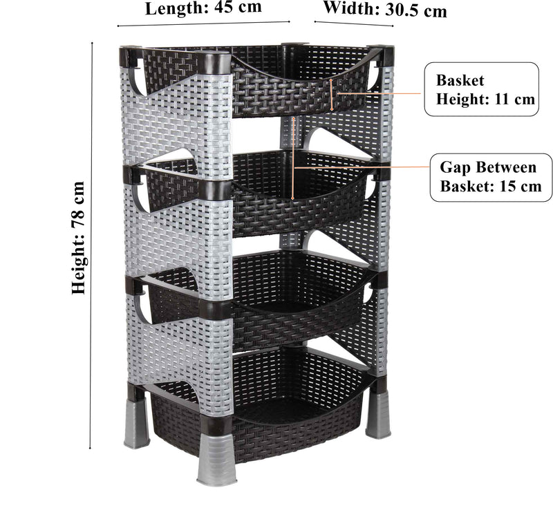 4 Tier Fruit Vegetable Storage Rack Stand.