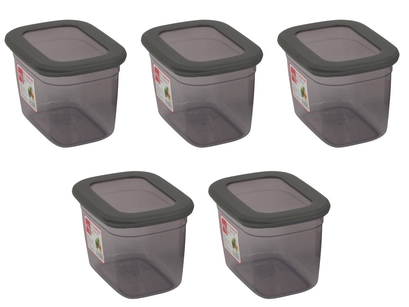 Strong Plastic Microwavable Food Storage Containers with Lids. (Pack of 5 & 10).