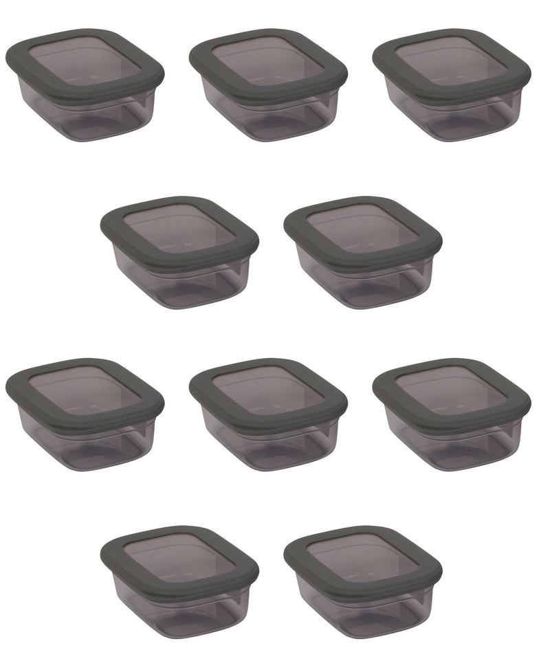 Strong Plastic Microwavable Food Storage Containers with Lids. (Pack of 5 & 10).