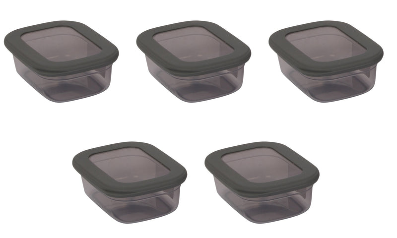 Strong Plastic Microwavable Food Storage Containers with Lids. (Pack of 5 & 10).