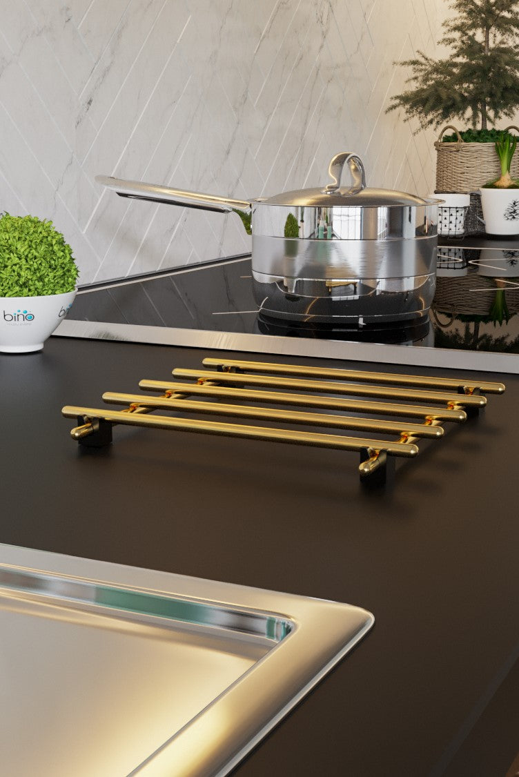 Stainless Steel Square Trivet. Pot & Pan Worktop Stand. (Single) (20 x 20 cm).