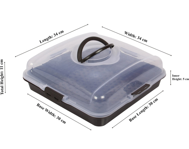 Square Cake Carrier. (34 x34 cm)