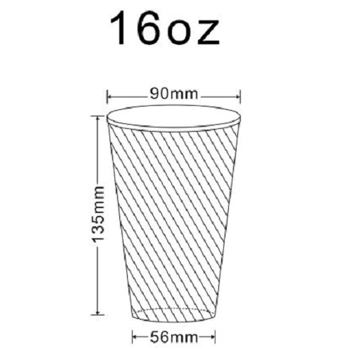 Go-Pak White Single Wall Hot Drink Paper Cups (Box of 1000) (16oz)