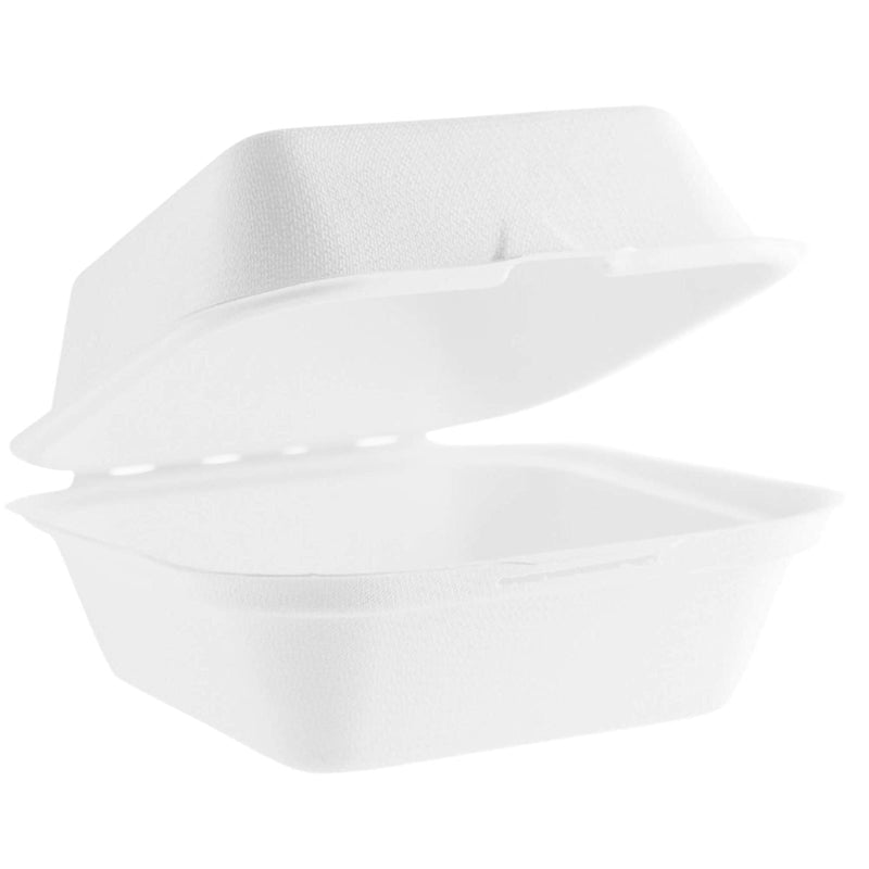 Go-Pak Edenware Bagasse Take-away Burger Box (6 inch) Food Container. Box of 500