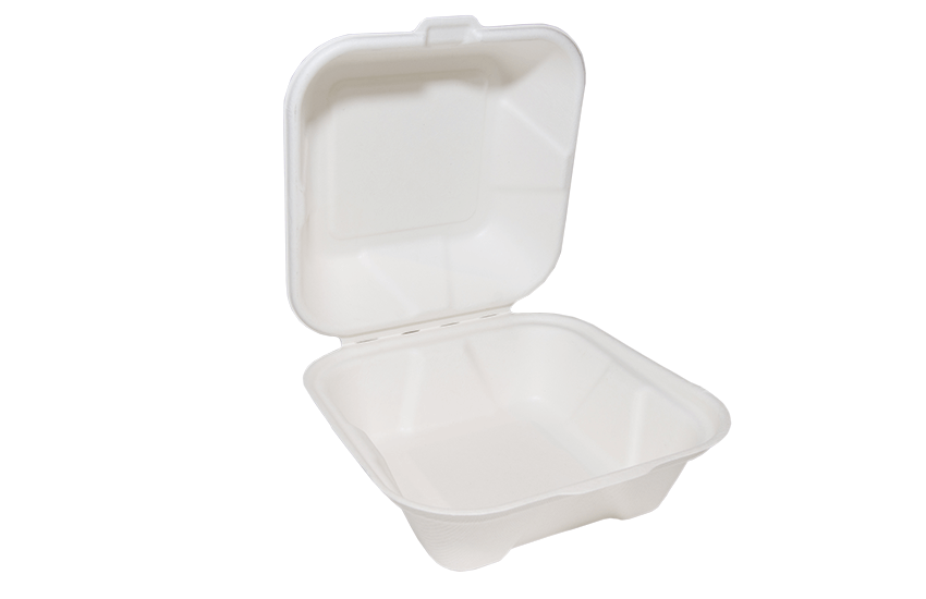 Go-Pak Edenware Bagasse Take-away Burger Box (6 inch) Food Container. Box of 500