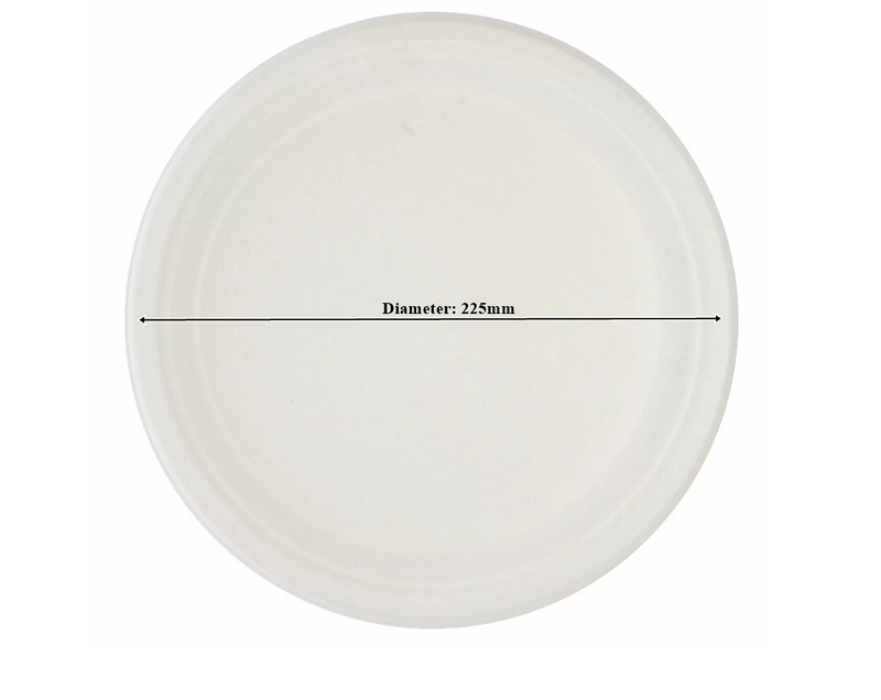 Go-Pak Edenware Strong Bagasse (9 inch) Biodegradable Paper Plate (Box of 500).
