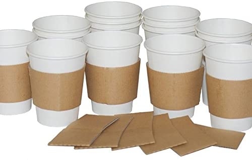 GoPak Coffee Clutch Sleeves Kraft Cardboard. (12 /16 oz) Dia. 60mm (Box of 1000)
