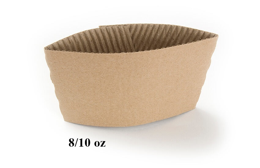 GoPak Coffee Clutch Sleeves Kraft Cardboard(8/10 oz) Diameter 60mm (Box of 1000)