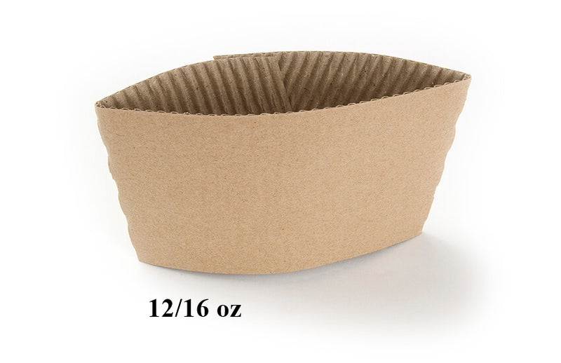 GoPak Coffee Clutch Sleeves Kraft Cardboard. (12 /16 oz) Dia. 60mm (Box of 1000)