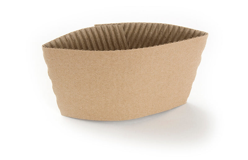 GoPak Coffee Clutch Sleeves Kraft Cardboard. (12 /16 oz) Dia. 60mm (Box of 1000)