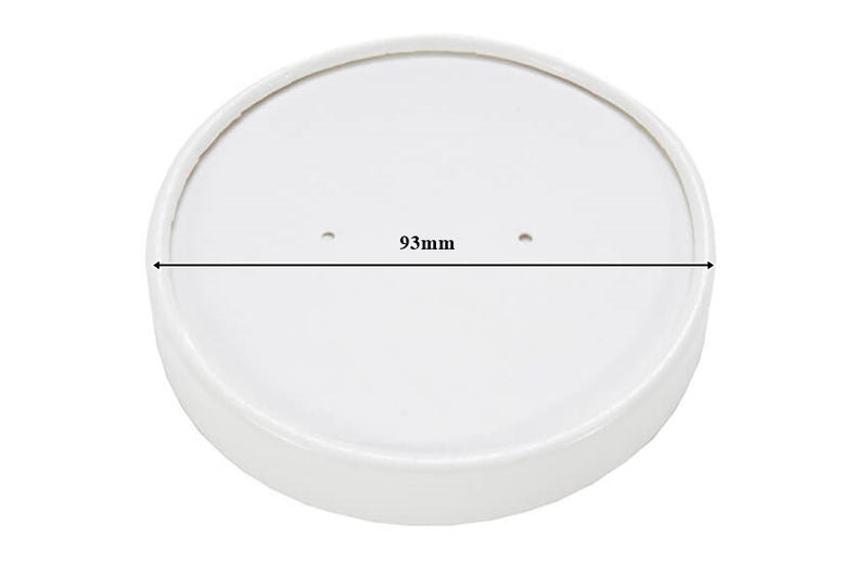 Go-Pak White Paper Vented Lid for Soup Bowl Container (8 / 12 oz) (Box of 1000)