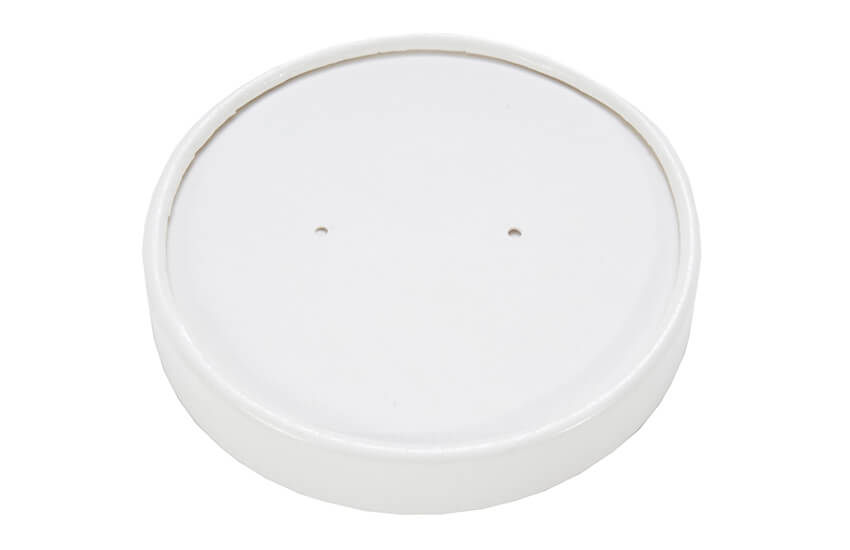 Go-Pak White Paper Vented Lid for Soup Bowl Container (8 / 12 oz) (Box of 1000)
