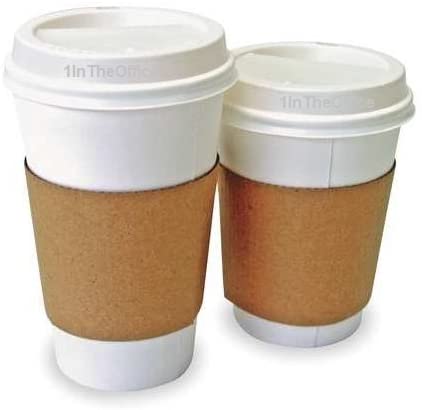 GoPak Coffee Clutch Sleeves Kraft Cardboard(8/10 oz) Diameter 60mm (Box of 1000)