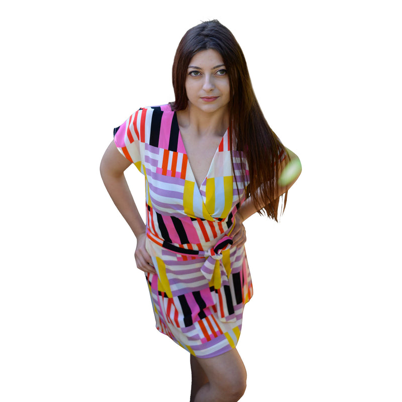 Jolie Max Women Ladies Wrap Dress V wrap neckline size 8 to 16