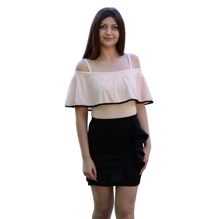 Jolie Max Women Frill Mini Skirt, Elasticated Bodycon Size 8 to 14