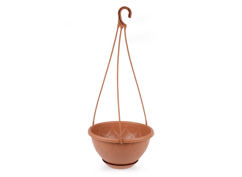 Products Outdoor Hanging Plant Pots. Flower Pot with Saucer. Garden Hanging Stylish Pot. (3 Litre)
