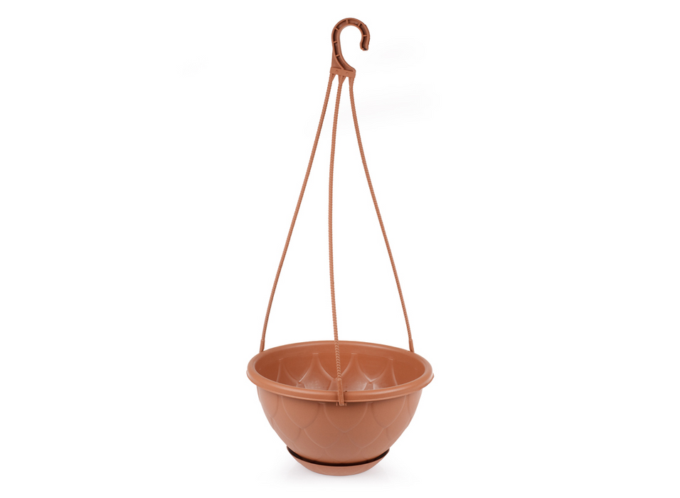 Macrame Hanger Flower Pot with Saucer. Outdoor Garden Hanging Stylish Pot.