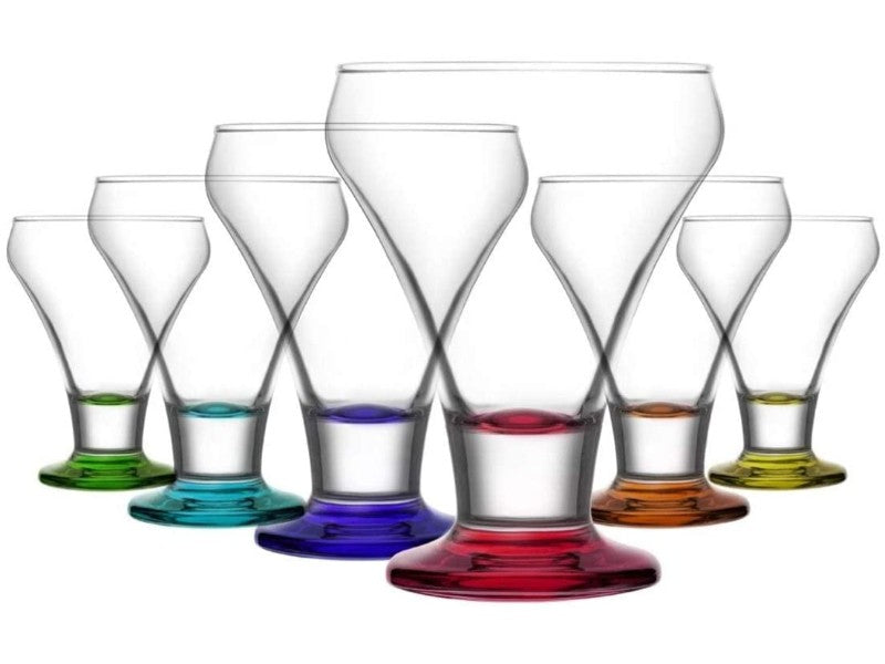 Ice Cream Sundae Dessert Glass Bowls. Pudding Fruit Appetiser Dish. (Pack of 6)