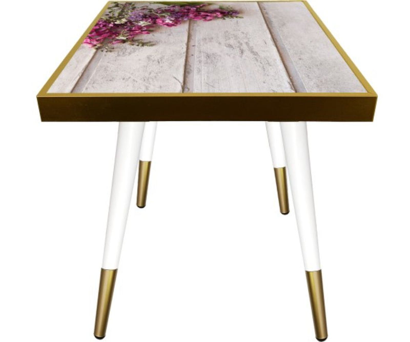Side Table Square Flower