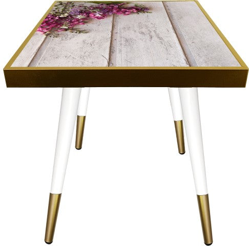 Side Table Square Flower