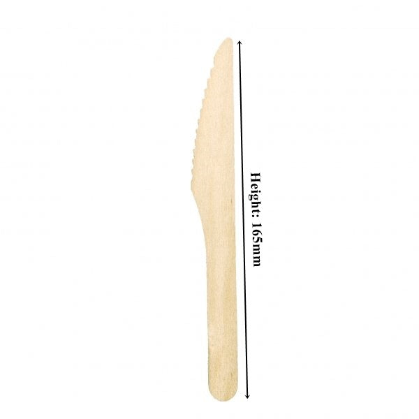 Edenware Strong Wooden Disposable Knife. ( Box of 1000 pcs.) (165 mm)