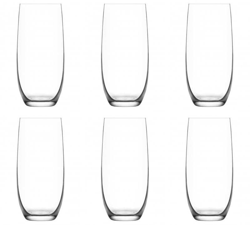 Highball Cocktail Glasses. Crystalline Hi-Ball Glass Set. (Pack of 6) (350 ml)