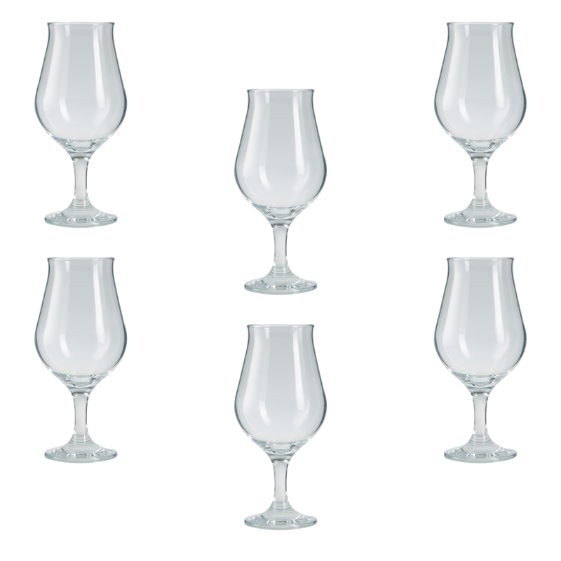 Stemmed Beer Glasses Set. Tulip Beer Glass. Cocktail Glasses. (Pack of 6)(405ml)
