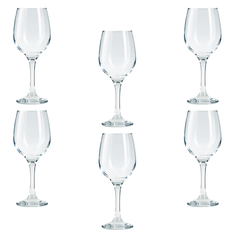 Wine Glasses Drinking Set. Cocktail Glasses. (Pack of 6) (300 cc/ml).