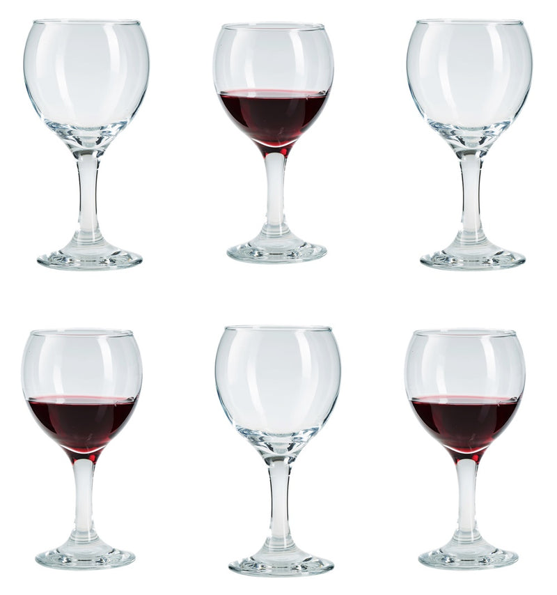 Wine Glasses Set. Red / White Wine Glasses. Wine Goblet. (Pack of 6) (210 cc)