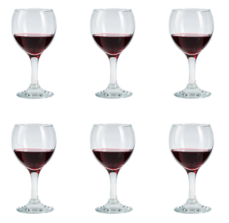 Wine Glasses Set. Red / White Wine Glasses. Wine Goblet. (Pack of 6) (210 cc)