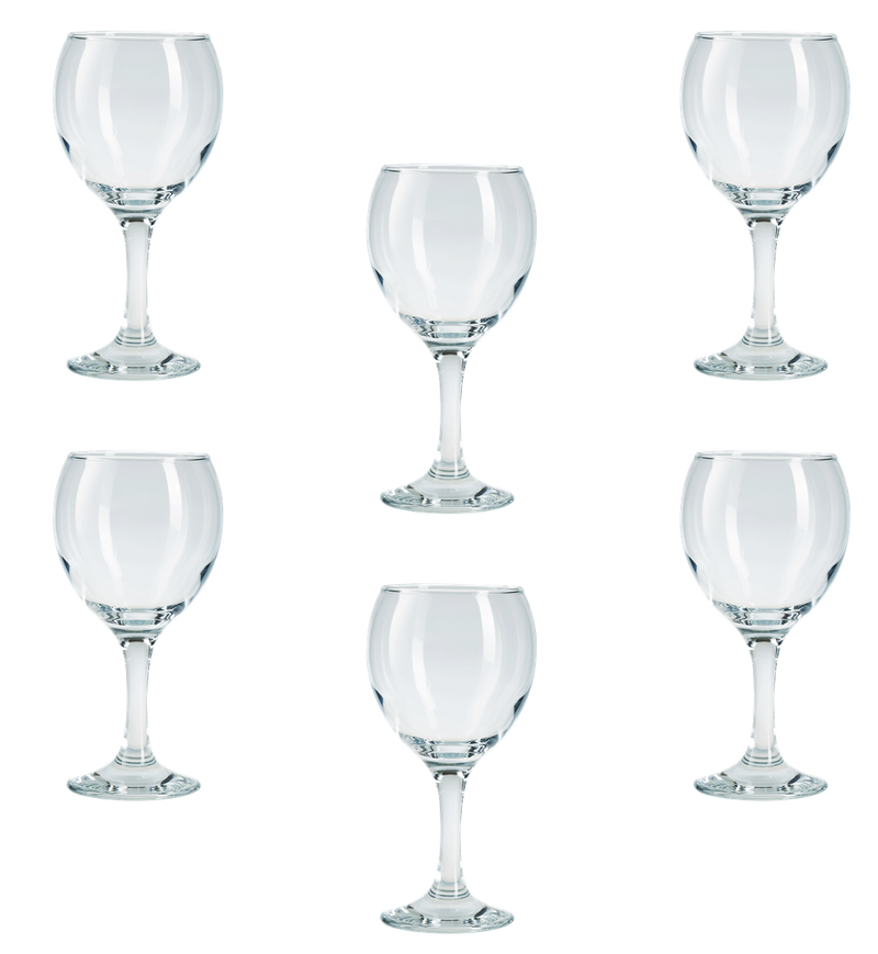 Wine Glasses Set. Classic Red / White Wine Glasses. (Pack of 6) (260 cc/ml)