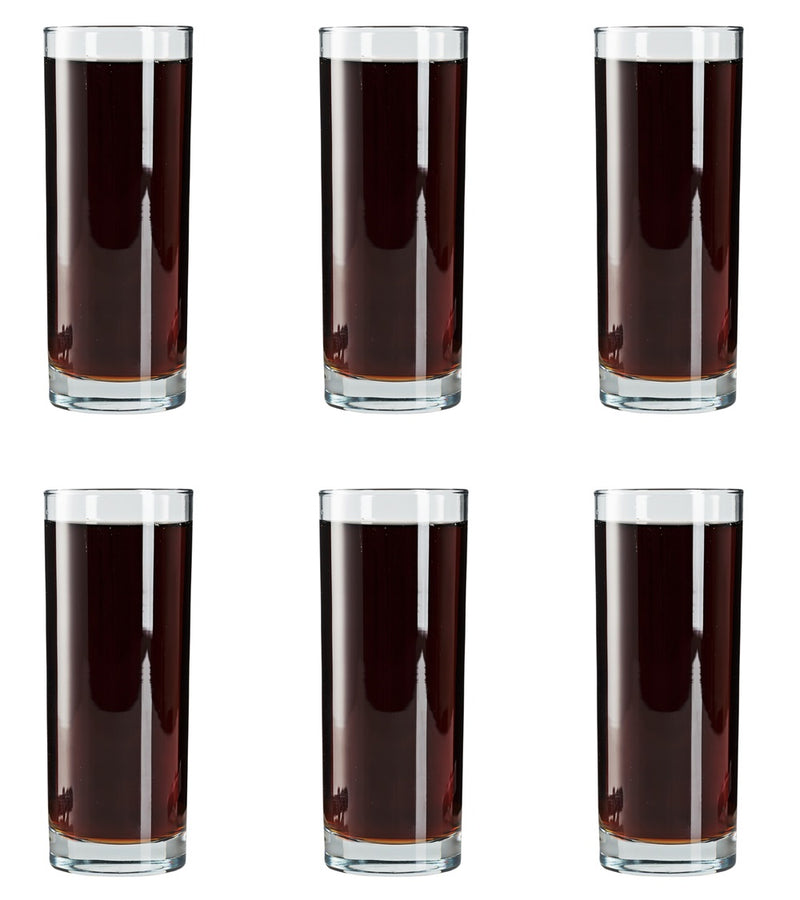 Hiball Clear Glasses. Tall Drinking Water / Juice Glass. ( Set of 6 ) 360 ml.