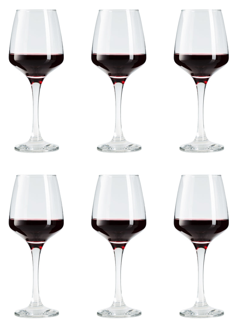 Red Wine Glasses Contemporary Drinking Glass Set. (400 ml) (6 pieces)