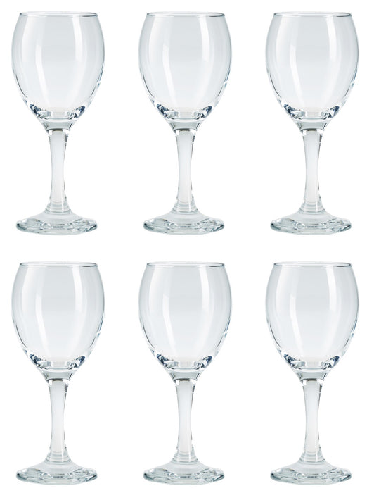 Wine Glasses Set. White Wine Glass. Stemmed Wine Goblet. (Pack of 6) (245 cc)